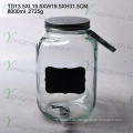 High Qualtiy 10L Glas Saft Getränkebecher mit Hahn / Big Capacity Glas Mason Jar mit Scale Blackboard